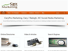 Tablet Screenshot of carypromarketing.com